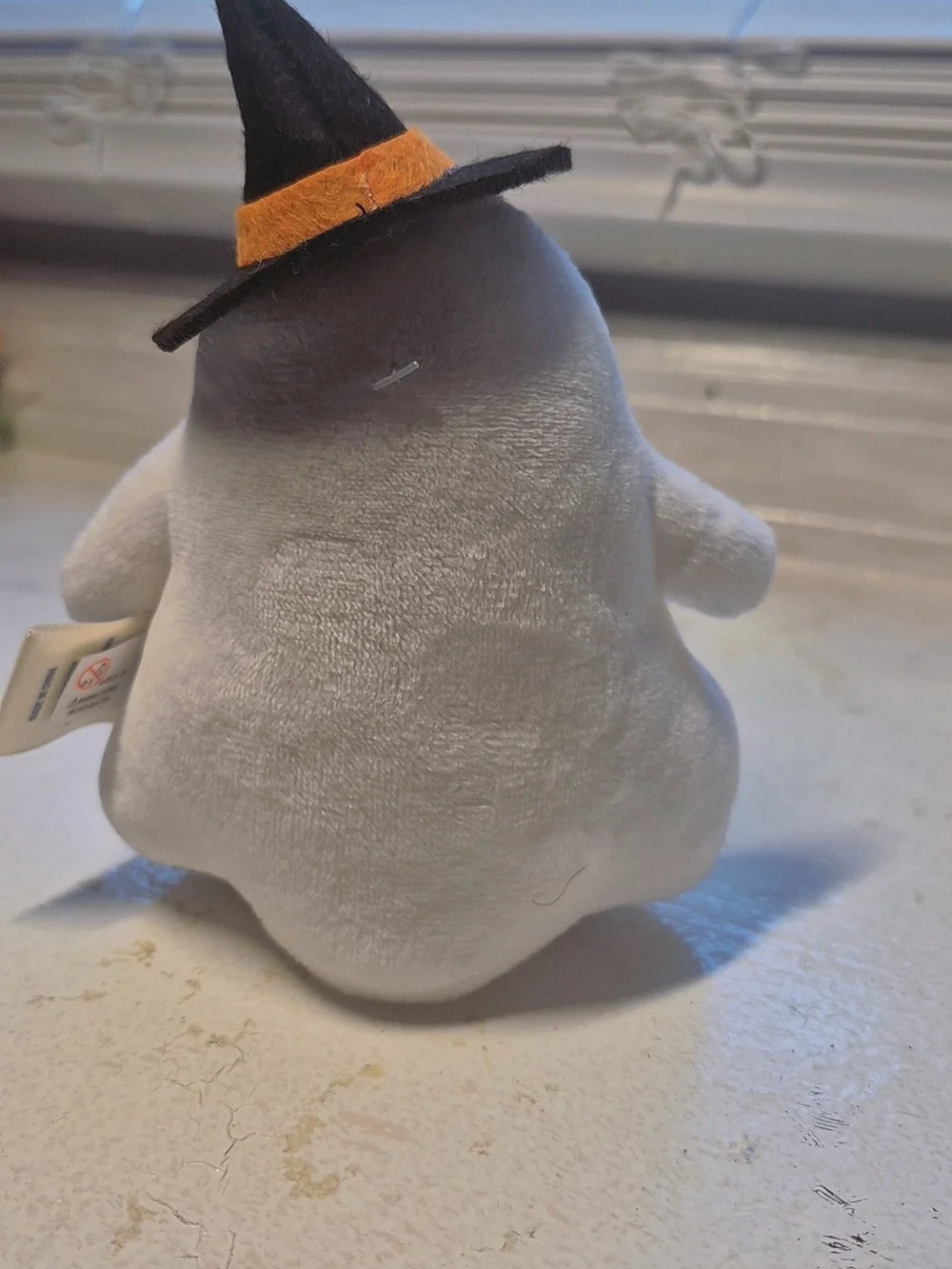 Cute White Ghost Plush Toy with Witch Hat - Kids Toy